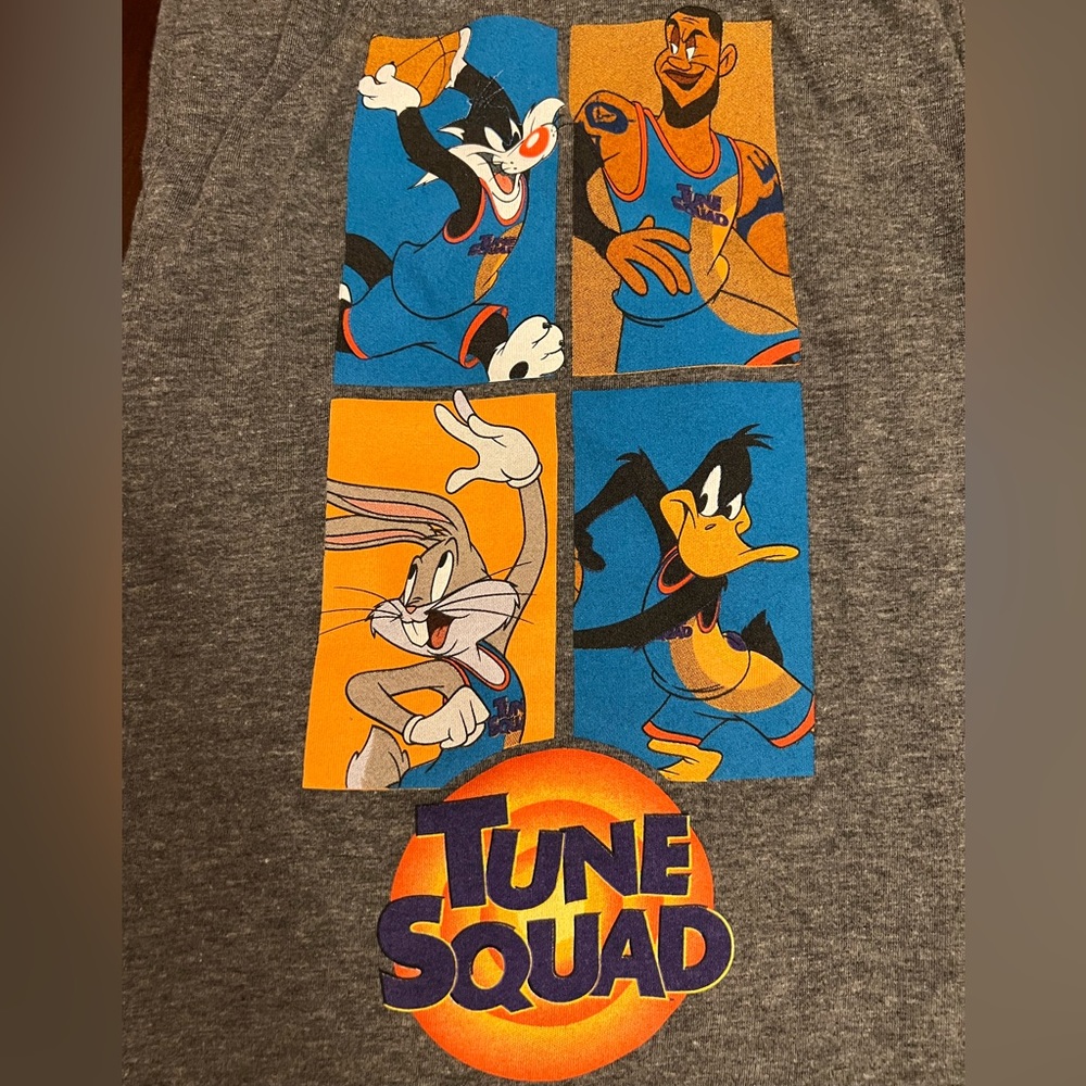 Space Jam Tune Squad unisex joggers sweats sleepers size M graphic gray - Picture 7 of 10